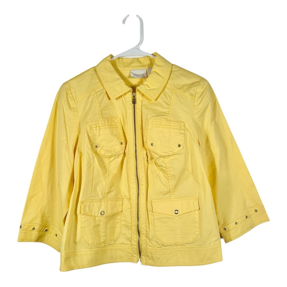 Chico’s Yellow Utility Lightweight Jacket‎